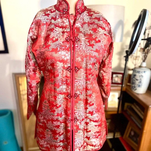 Vintage 1984 Handmade Chinese Silk Jacket - Picture 10 of 10